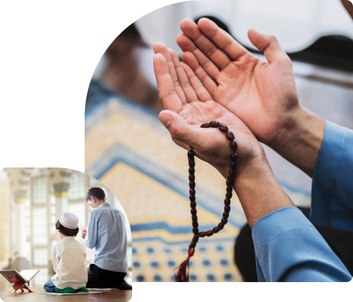 Hands Raised in Faith: Pilgrims in Prayer